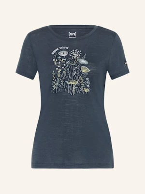 Obrázek produktu Super.Natural Funkční Tričko Rock Flowers S Merino Vlnou tmavě modrá