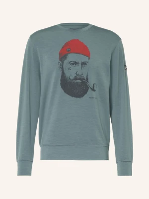 Obrázek produktu Super.Natural Mikina Sailor S Merino Vlnou černošedá / červená / černá