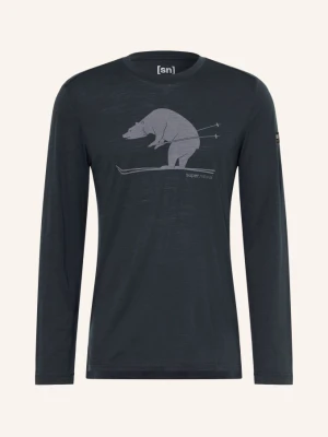 Obrázek produktu Super.Natural Tričko S Dlouhým Rukávem Karl S Příměsí Merino Vlny tmavě modrá / černošedá
