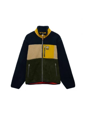 Obrázek produktu Superdry & Co Fleecová mikina krémová / tmavě modrá / zlatá