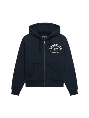 Obrázek produktu Superdry & Co Mikina 'ATH ESS' marine modrá / bílá