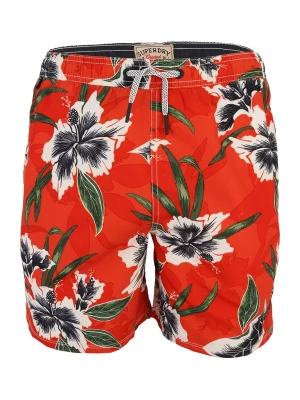 Obrázek produktu Superdry & Co Plavecké šortky režná / marine modrá / tmavě zelená / oranžově červená