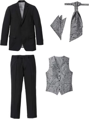 Obrázek produktu Svatební oblek s vestou a plastronem (5dílná souprava), Regular Fit BonPrix