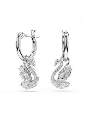 Obrázek produktu Swarovski náušnice dámské kovové s kubickým zirkonem stříbrná
