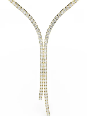 Obrázek produktu Swarovski řetízek dámský pozlacený kovový s kubickým zirkonem MATRIX zlatá