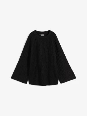 Obrázek produktu Sweter oversize w warkocze BonPrix czarny