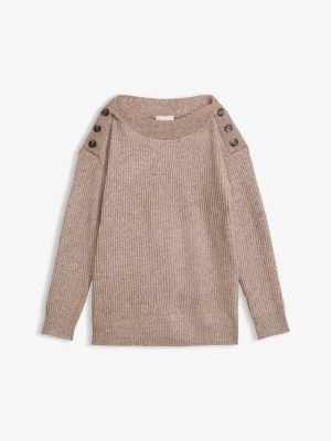 Obrázek produktu Sweter oversize z guzikami BonPrix brązowy
