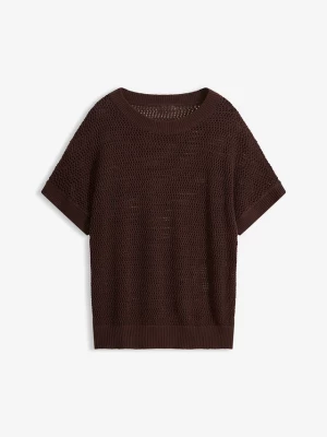 Obrázek produktu Sweter oversize z mieszanki bawełny BonPrix brązowy