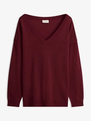 Obrázek produktu Sweter oversize z mieszanki wiskozy BonPrix czerwony