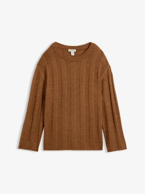 Obrázek produktu Sweter oversize z prążkowanej tkaniny BonPrix brązowy