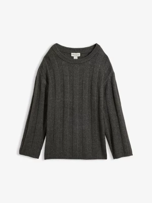 Obrázek produktu Sweter oversize z prążkowanej tkaniny BonPrix szary