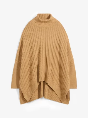 Obrázek produktu Sweter poncho oversize BonPrix beżowy