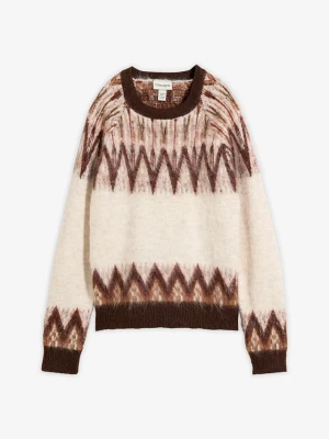Obrázek produktu Sweter we wzór Fair Isle BonPrix biały