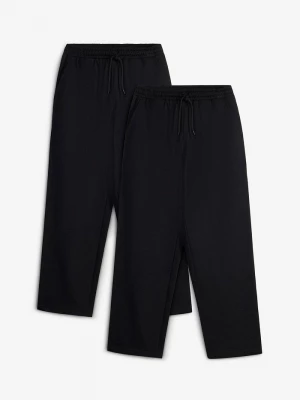 Obrázek produktu Spodnie joggingowe, z modnej bawełny organicznej, o luźnym kroju (2 szt.) BonPrix czarny