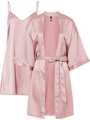 Obrázek produktu Szlafrok kimono + koszulka nocna (kompl. 2-częściowy) BonPrix różowy