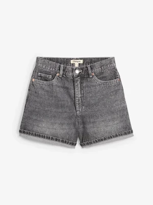 Obrázek produktu Szorty dżinsowe high waist, low stretch BonPrix czarny