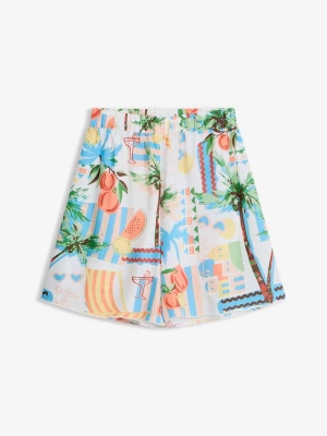 Obrázek produktu Szorty plażowe z lejącej mieszanki wiskozy BonPrix biały