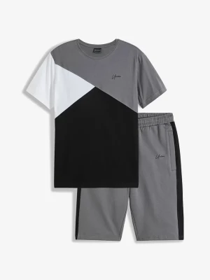 Obrázek produktu T-shirt + bermudy dresowe (2 części) BonPrix szary