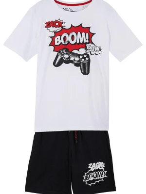 Obrázek produktu T-shirt + bermudy z dżerseju (2 części) BonPrix biały