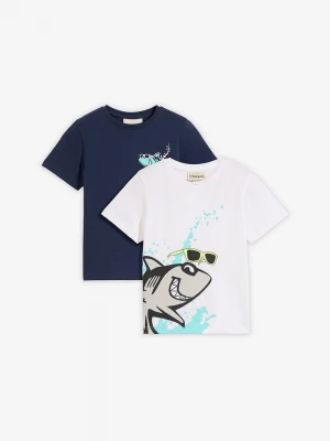 Obrázek produktu T-shirt chłopięcy z bawełny organicznej (2 szt.) BonPrix niebieski
