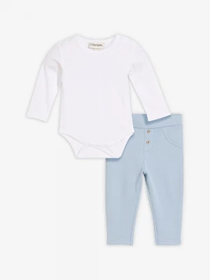 Obrázek produktu T-shirt i spodnie z bawełny organicznej (2 części) BonPrix biały