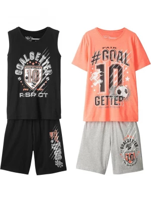 Obrázek produktu T-shirt + koszulka bez rękawów + 2 x krótkie spodenki (zestaw 4-cz.) BonPrix czarny