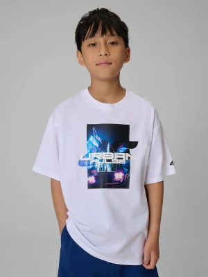 Obrázek produktu 4F T-shirt loose s potiskem chlapecký - bílý 134 / 140 (8-10 let)