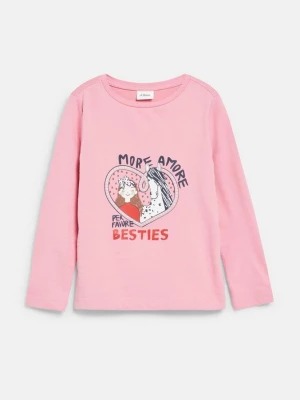 Obrázek produktu T-Shirt mit Glitzerprint s.Oliver růžová