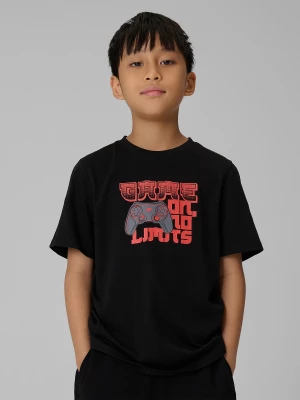 Obrázek produktu T-shirt regular s potiskem chlapecký - černý 4F