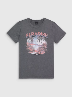 Obrázek produktu 4F T-shirt regular s potiskem dámský - šedý