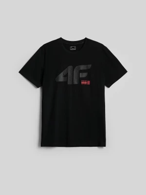 Obrázek produktu T-shirt regular s potiskem pánské - černé 4F