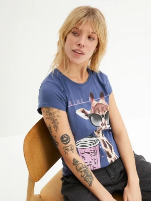 Obrázek produktu T-shirt z czystej bawełny BonPrix niebieski