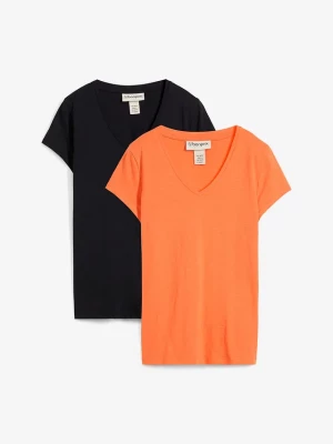Obrázek produktu T-shirt z czystej bawełny organicznej (2 szt.) BonPrix czarny