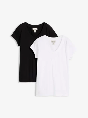 Obrázek produktu T-shirt z czystej bawełny organicznej (2 szt.) BonPrix czarny
