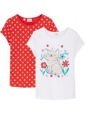 Obrázek produktu T-shirt z czystej bawełny organicznej (2 szt.) BonPrix czerwony