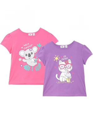 Obrázek produktu T-shirt z czystej bawełny organicznej (2 szt.) BonPrix fioletowy