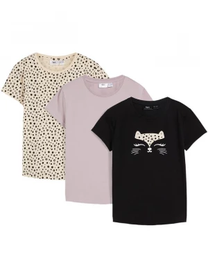 Obrázek produktu T-shirt z czystej bawełny organicznej (3 szt.) BonPrix fioletowy