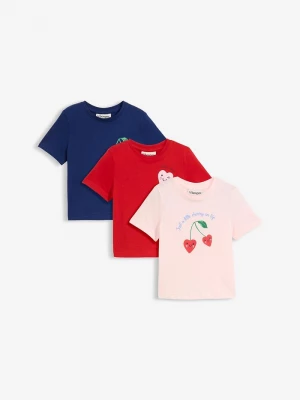 Obrázek produktu T-shirt z czystej bawełny organicznej (3 szt.) BonPrix różowy