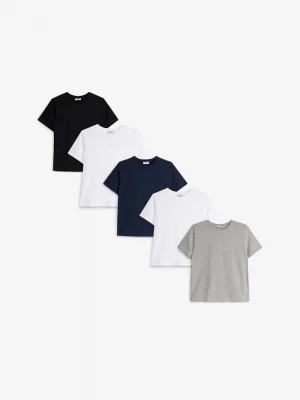 Obrázek produktu T-shirt z czystej bawełny organicznej (5 szt.) BonPrix czarny