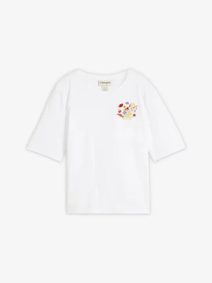 Obrázek produktu T-shirt z czystej bawełny organicznej, z haftem BonPrix biały