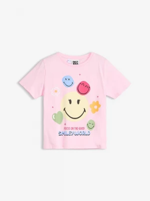 Obrázek produktu T-shirt z czystej bawełny, z nadrukiem Smileys BonPrix różowy