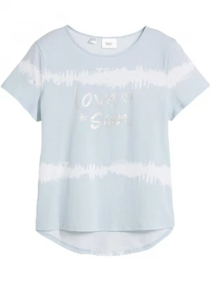Obrázek produktu T-shirt z dłuższym tyłem z czystej bawełny organicznej BonPrix niebieski