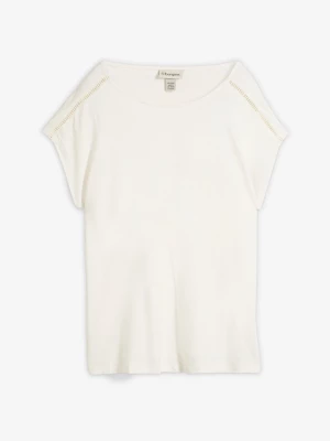 Obrázek produktu T-shirt z drabinkową koronką BonPrix biały