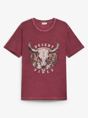 Obrázek produktu T-shirt z efektem sprania, z czystej bawełny organicznej BonPrix czerwony