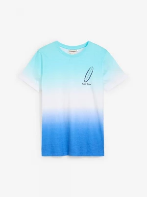 Obrázek produktu T-shirt z gradientowym nadrukiem z bawełny organicznej BonPrix niebieski