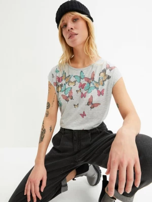 Obrázek produktu T-shirt z miękkiej mieszanki wiskozy BonPrix szary