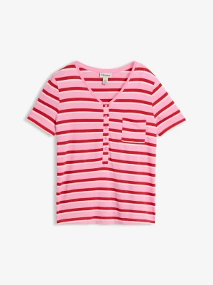 Obrázek produktu T-shirt z mieszanki bawełny i wiskozy BonPrix różowy