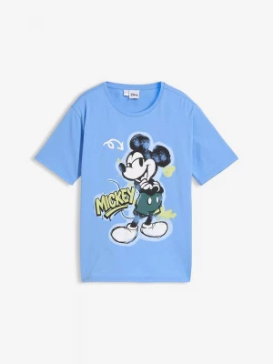Obrázek produktu T-shirt z Myszką Miki, z czystej bawełny organicznej BonPrix niebieski