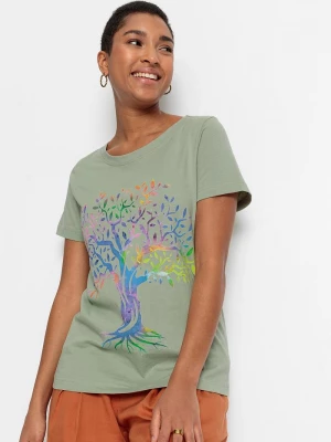 Obrázek produktu T-shirt z nadrukiem z bawełny organicznej BonPrix zielony