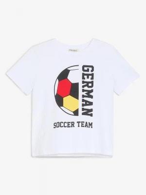 Obrázek produktu T-shirt z napisem German Soccer Team z czystej bawełny organicznej BonPrix biały